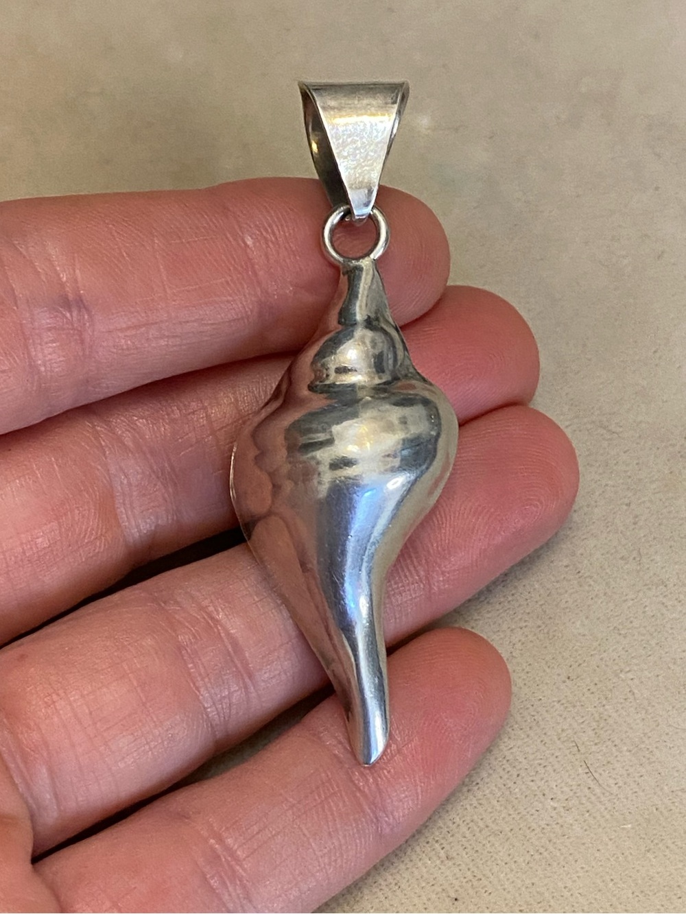 Sterling Silver Sea Shell Pendant 925